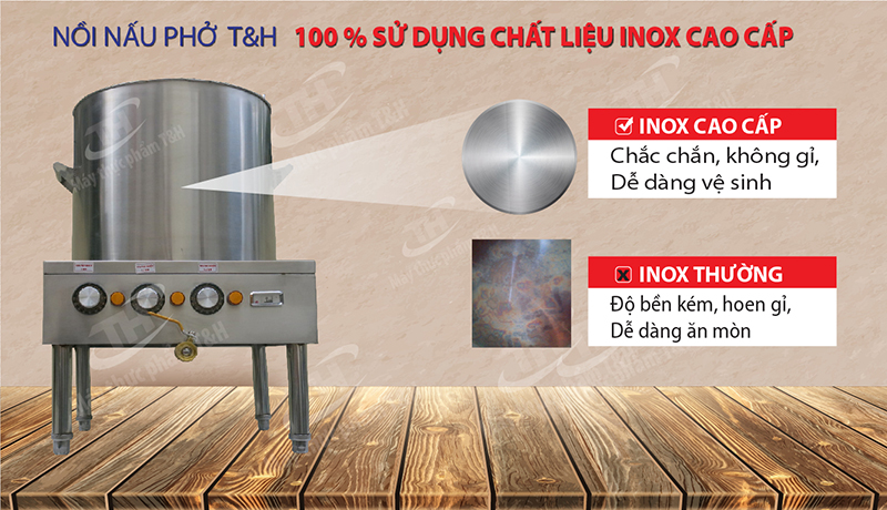 NỒI NẤU PHỞ ĐIỆN T&H 50 LÍT